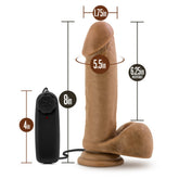 Loverboy - Soccer Champ 8 in - Vibrating Realistic Dildo - Mocha